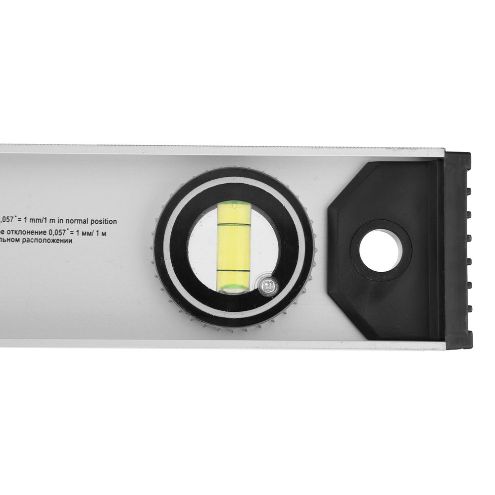 Уровень алюминиевый Рельс, 1000 мм, 3 глазка (1 поворотный) Matrix (34029)