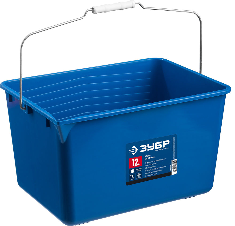 Ведро малярное пластиковое 12 л, высокопрочное ЗУБР Профессионал 0609-12_z02