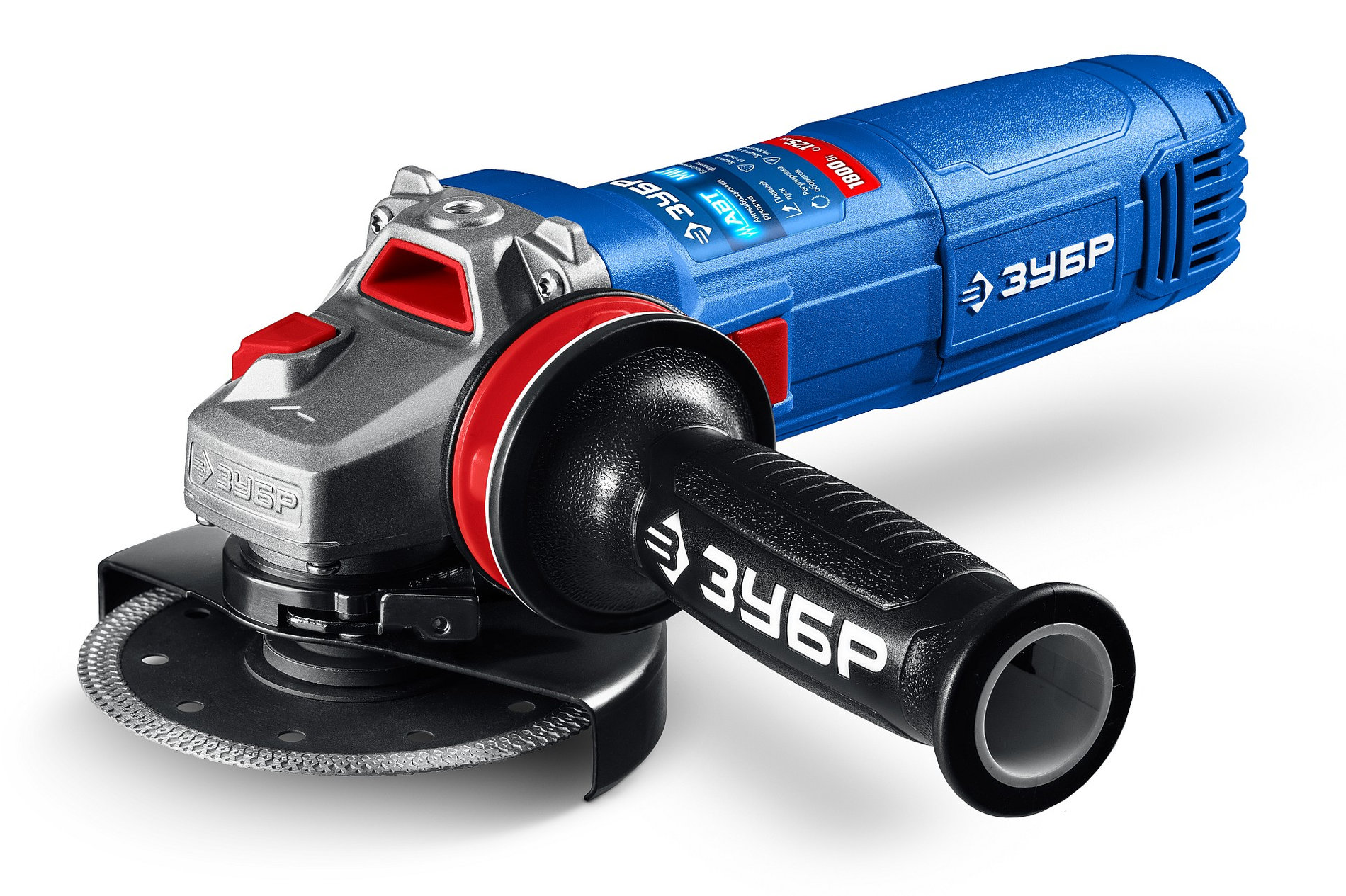 ЗУБР 1800 Вт, d125 мм, УШМ, регулировка оборотов, фланец ?МИГ?, Профессионал (УШМ-П125-1805 ЭПСТ)