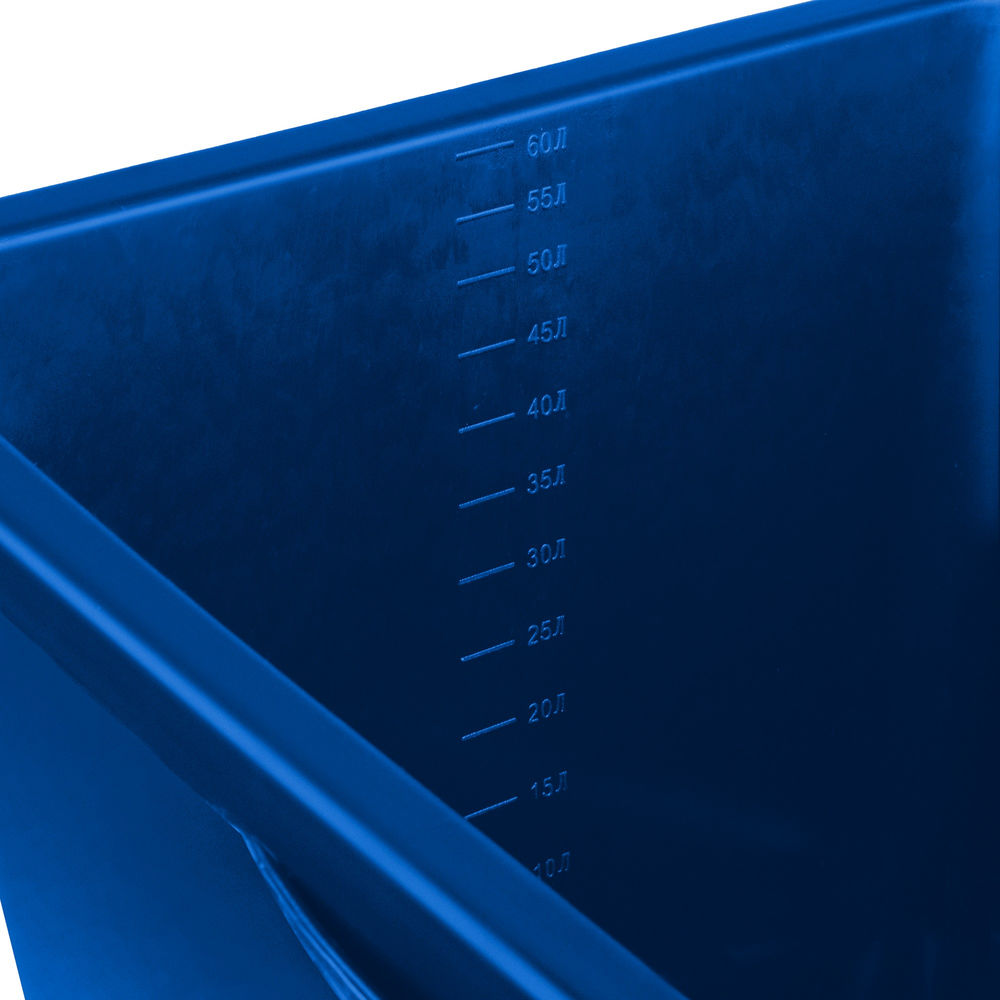 Таз строительный прямоугольный 60 л, первичный высокопрочный пластик, усиленный ЗУБР 06096-65