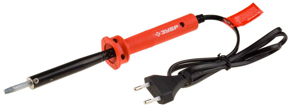 Паяльник электрический 60 Вт, клин, пластиковая рукоятка ЗУБР 55400-60