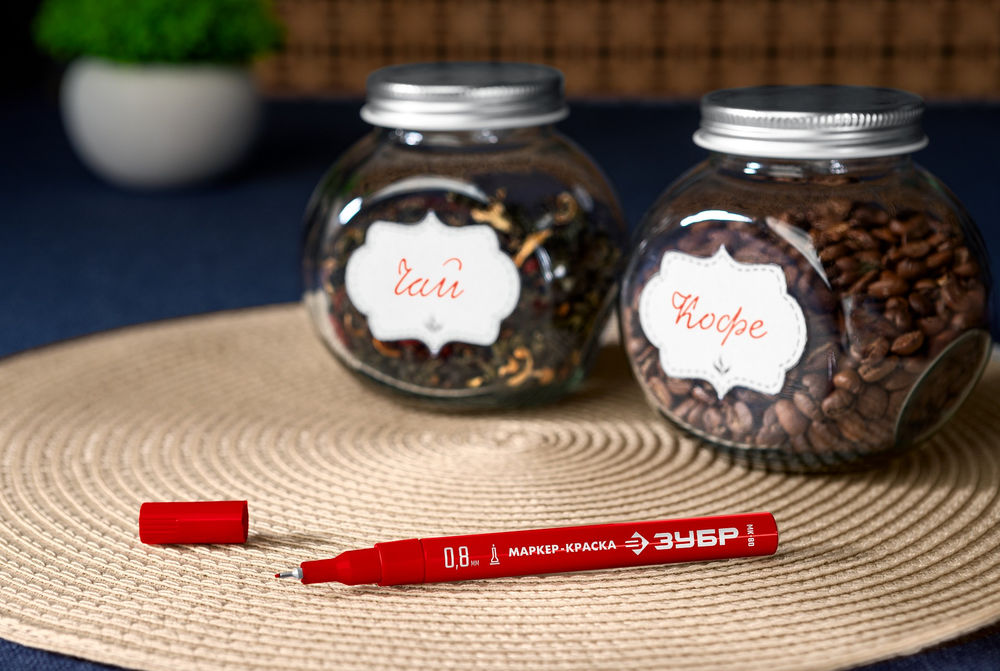 Маркер-краска МК-80 красный, 0.8 мм ЗУБР 06324-3