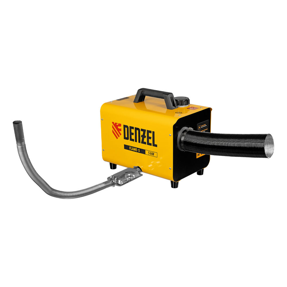 Дизельная тепловая портативная пушка Flame-5, 5кВт, 300м3/ч, непр.наг., циф. терм. Denzel (96495)