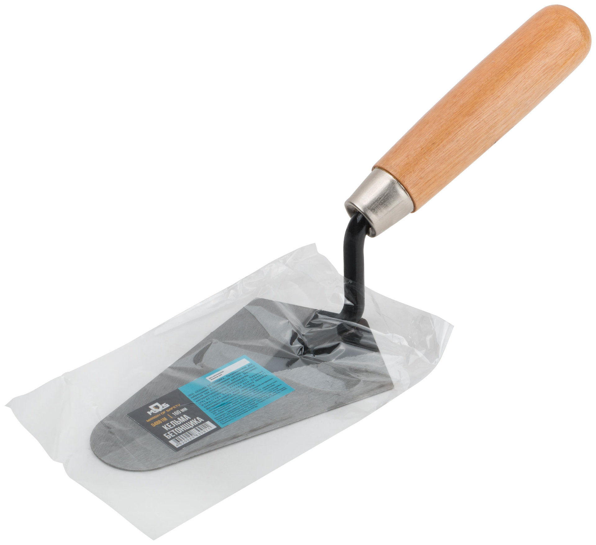 Кельма бетонщика, инструментальная сталь, деревянная ручка 160 мм (04881М)