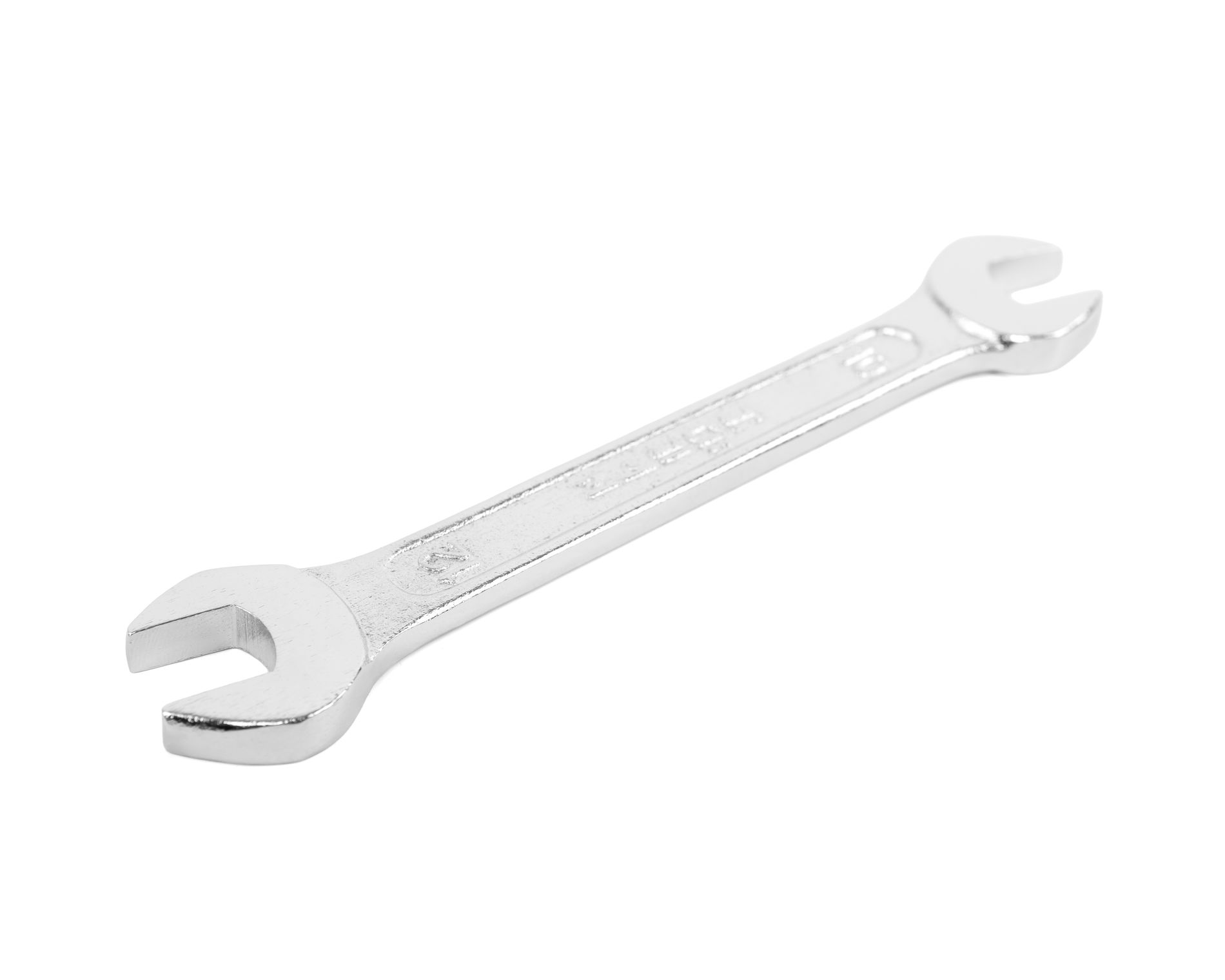 Ключ гаечный рожковый двусторонний 10х12 хромированный на подвесе HORTZ