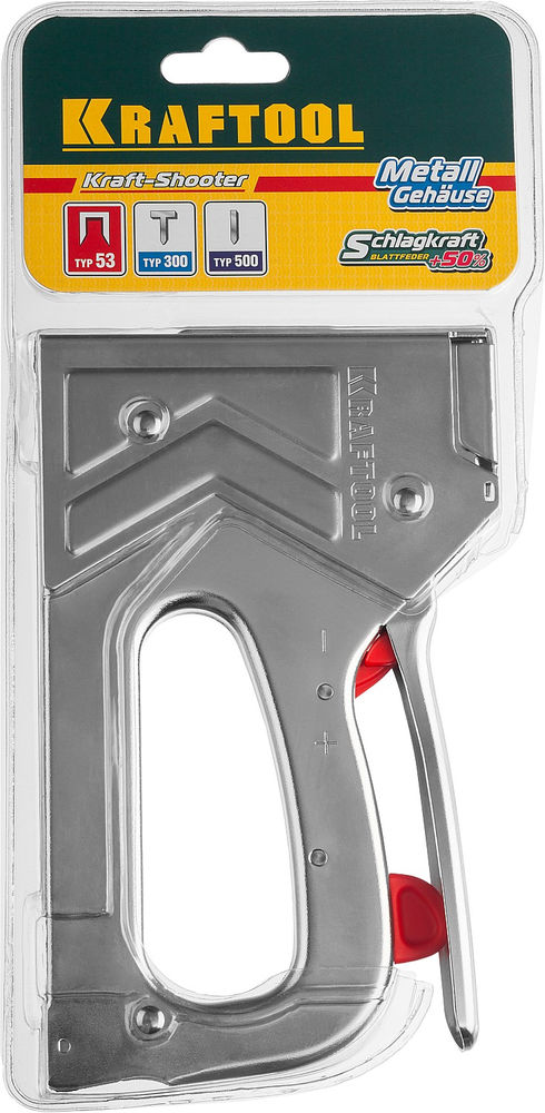Стальной рессорный степлер EXTREM 53, тип 53 (A/10/JT21) 23GA (6 - 16 мм)/300/500 KRAFTOOL 3180