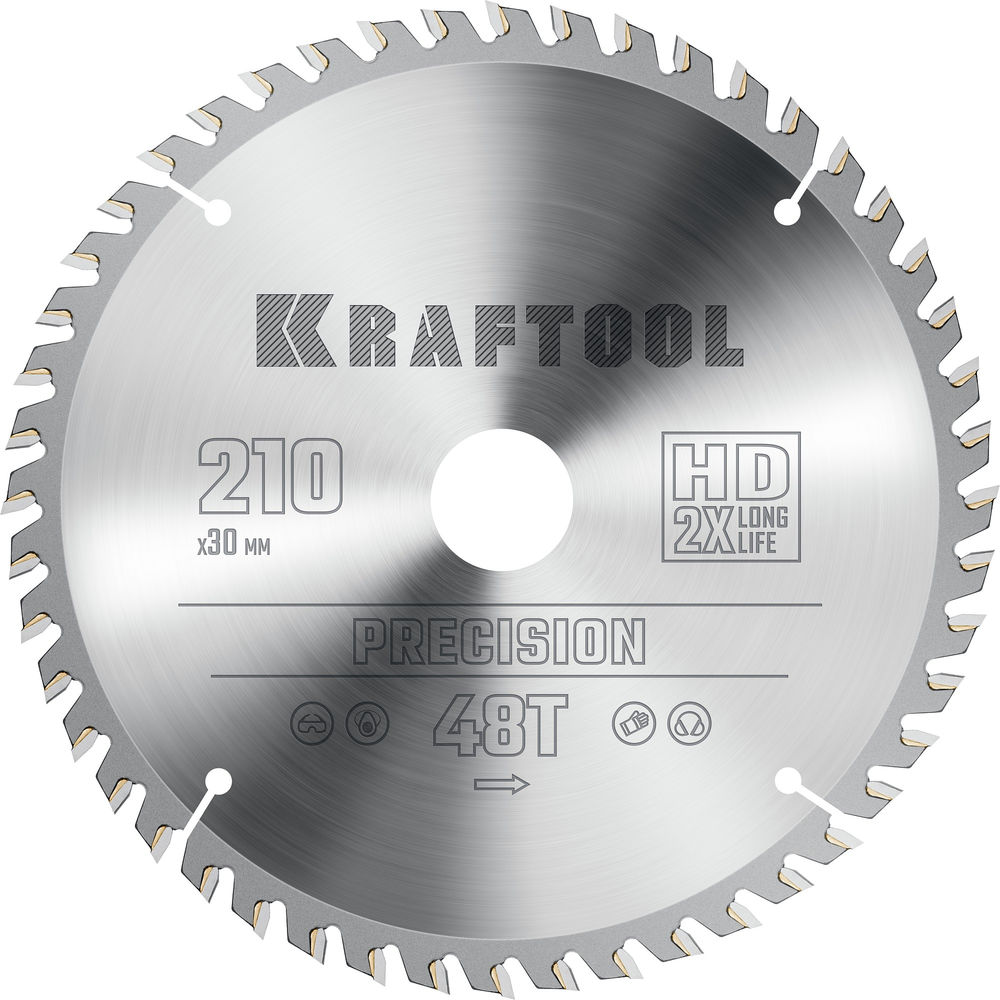 Пильный диск по дереву Precision, 210 х 30 мм, 48Т KRAFTOOL 36952-210-30