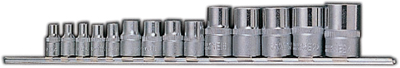 Набор торцевых головок 12 гр. 8-22 мм 10пр. на линейке 3/8 Licota TBS-22003