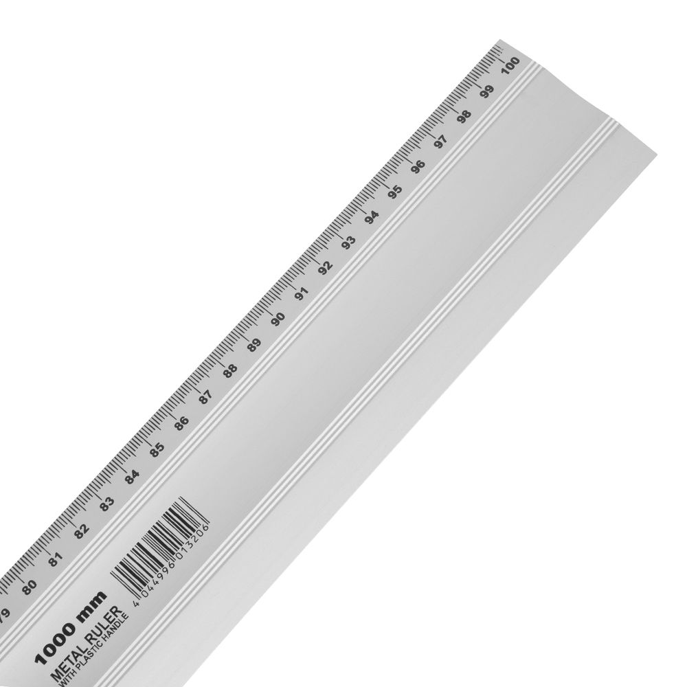 Линейка-уровень, 1000 мм, металлическая, пластмассовая ручка 2 глазка Matrix (30577)