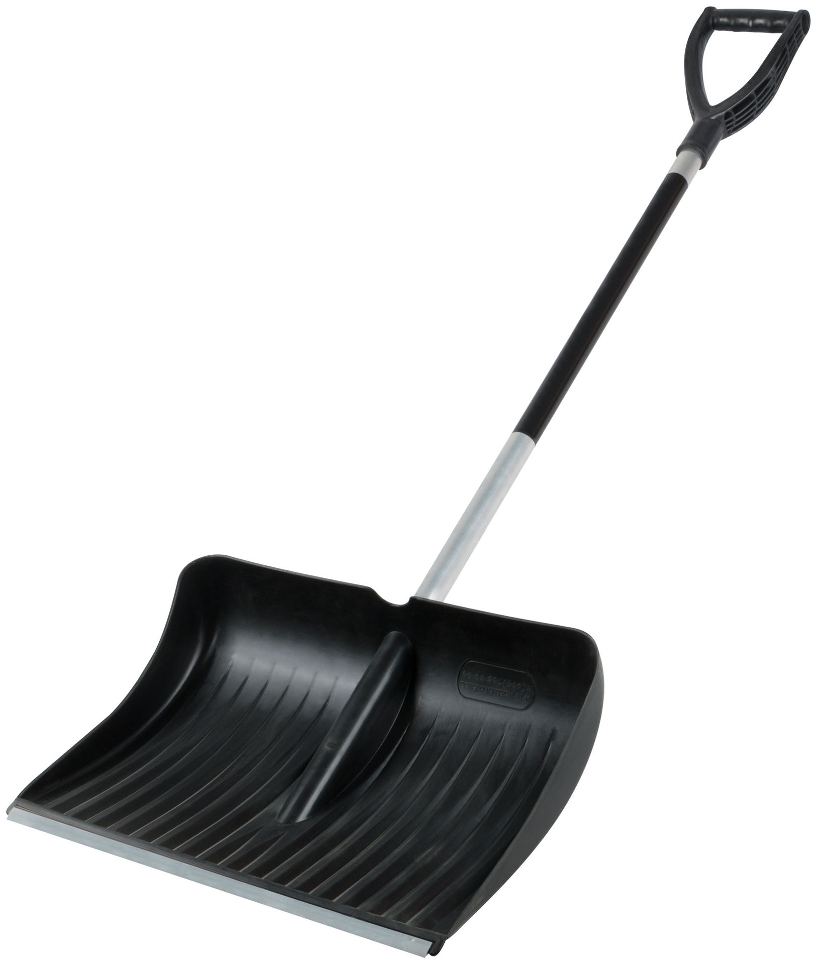 Лопата для уборки снега пластиковая, съемный алюминиевый черенок 490х400х1380 мм (68108)