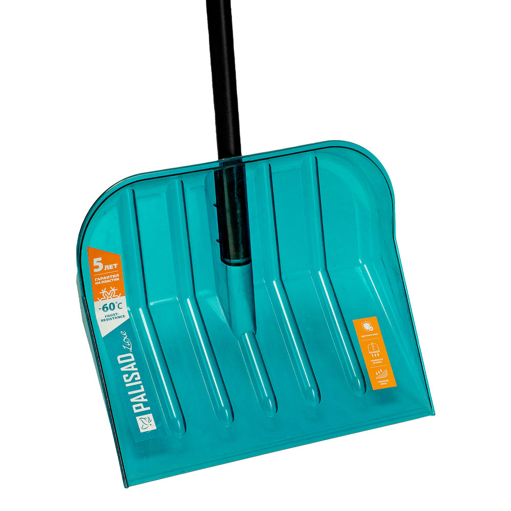 Лопата для уборки снега поликарбонат, 460х400х1400 мм, алюминиевый черенок, LUXE Palisad (61690)