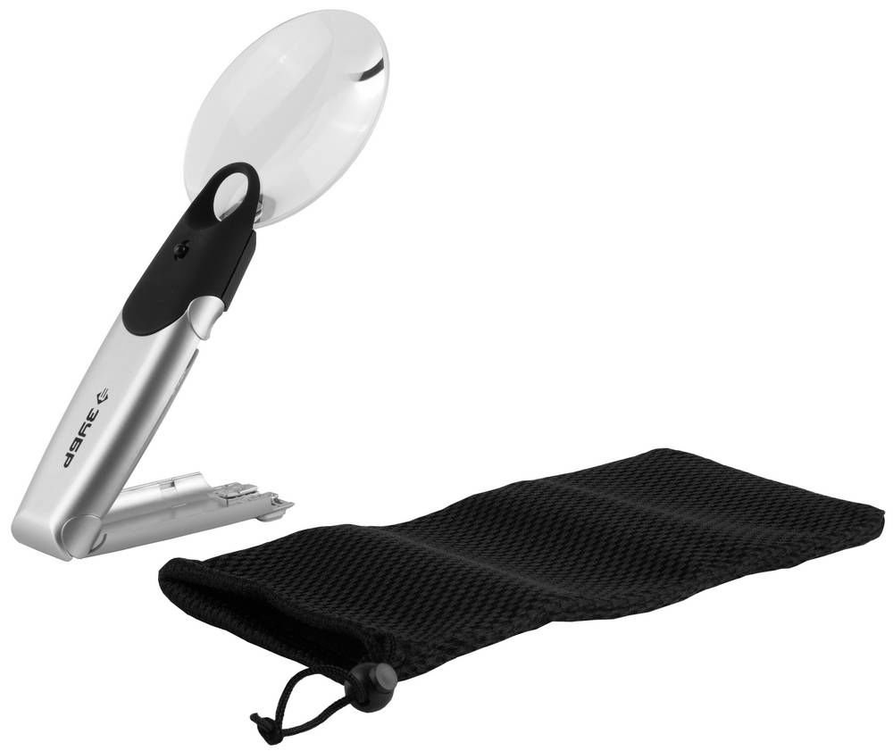 Лупа-трансформер 2-х/6-ти кратное увеличение, d 90 мм, пластиковая линза со светодиодной подсветкой ЗУБР 40557