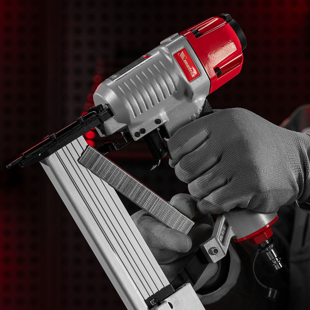 Нейлер-степлер пневматический 2 в 1, с регулировкой глубины забивания, гвозди 18GA, скобы 18GA Matrix (57428)