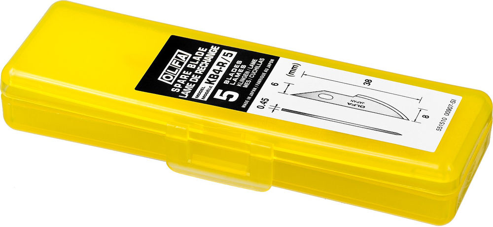 Закругленные лезвия для ножа 6 мм OLFA OL-KB4-R/5