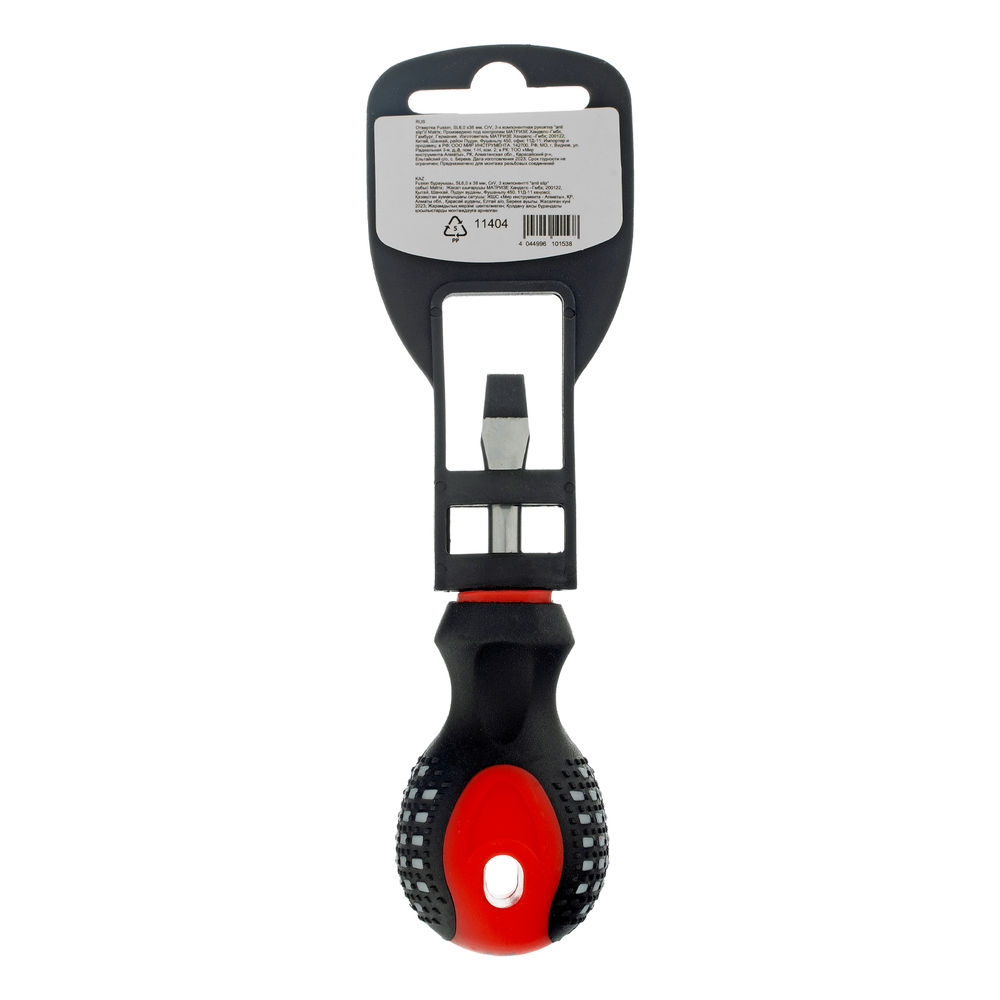 Отвертка Fusion, SL6 х 38 мм, CrV, трехкомпонентная рукоятка Anti slip Matrix