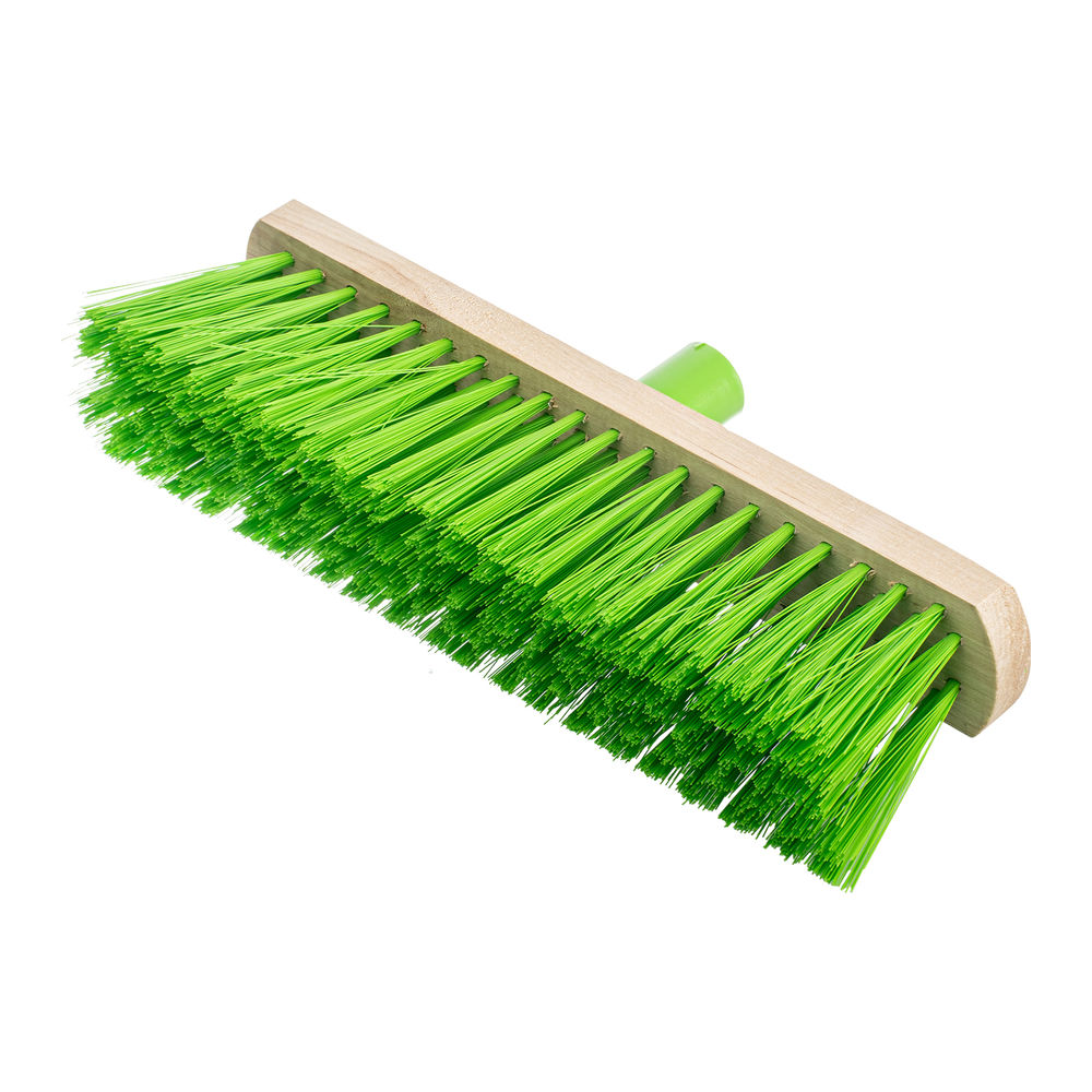 Щетка деревянная для подметания пола, 280 мм, 5 рядов, прямая тулейка с резьбой, без черенка Сибртех (84614)