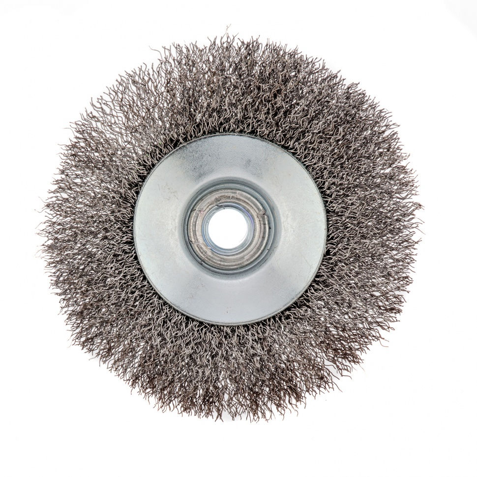 Щетка для УШМ, 115 мм, М14, тарелка, витая проволока 0.3 мм Сибртех (746127)