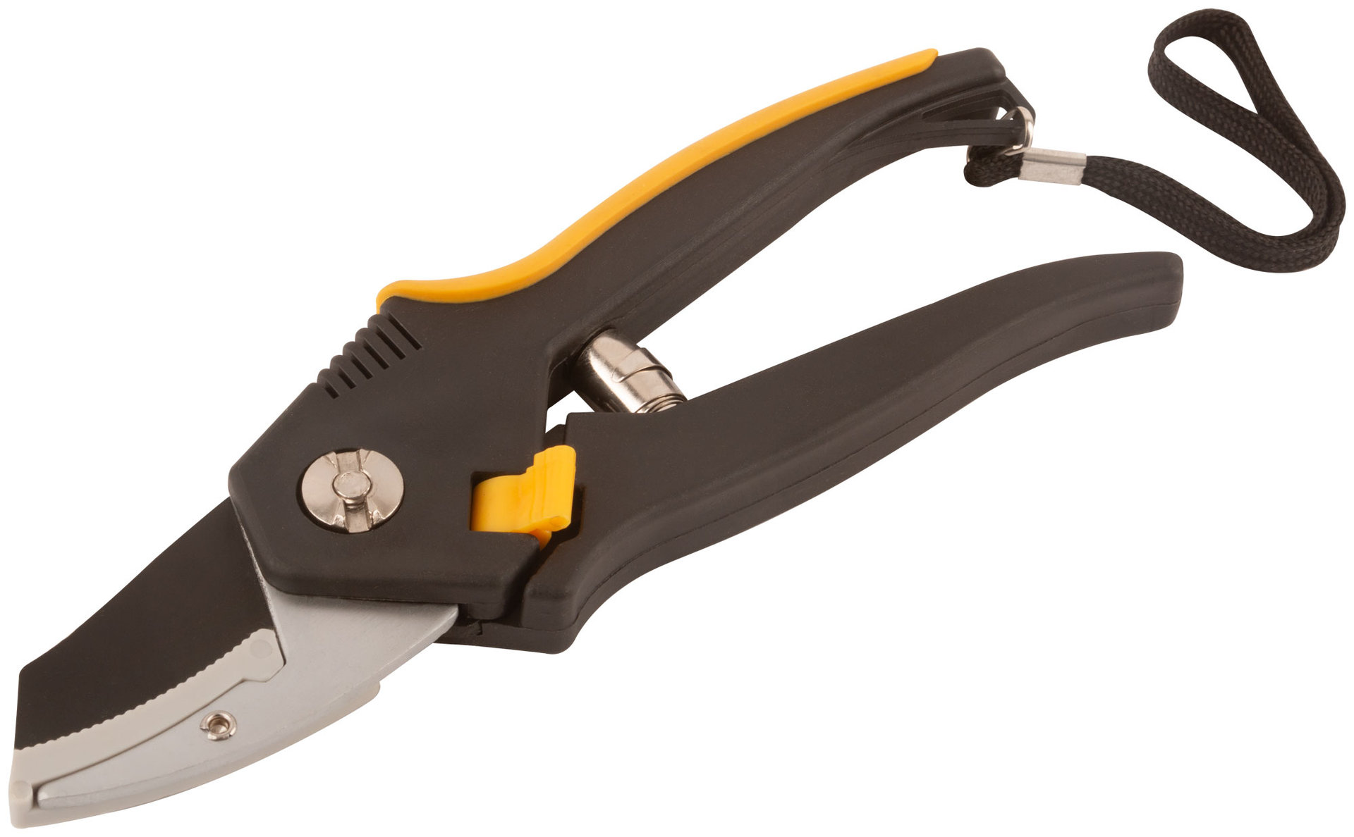 Секатор Люкс, режущие кромки встык с наковальней, тефлон.покрытие лезвий, прорезин.ручки 200 мм (77094)