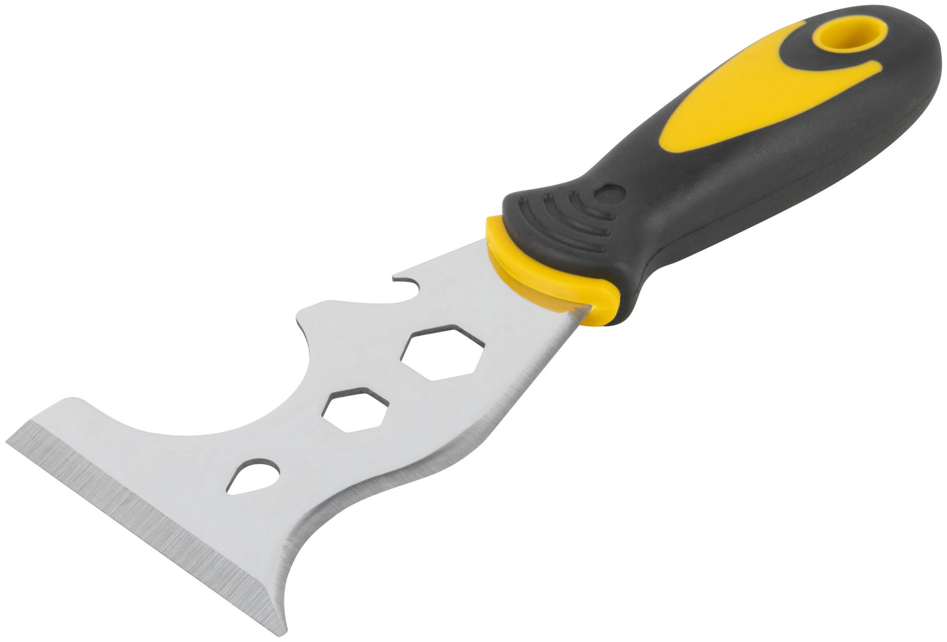 Шпатель многофункциональный Профи, толщ.лезв.1,8 мм, двухкомп. ручка, усил.сталь, 75 мм (06653)