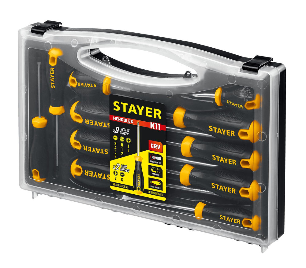 Набор отверток Hercules-K11 STAYER 11 шт 25055-H11  