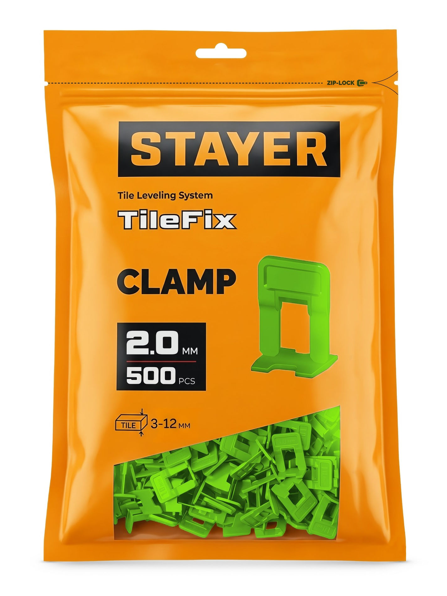 STAYER СВП TileFix, 2,0 мм, 500 шт, система выравнивания плитки ?ворота? (33847-500)