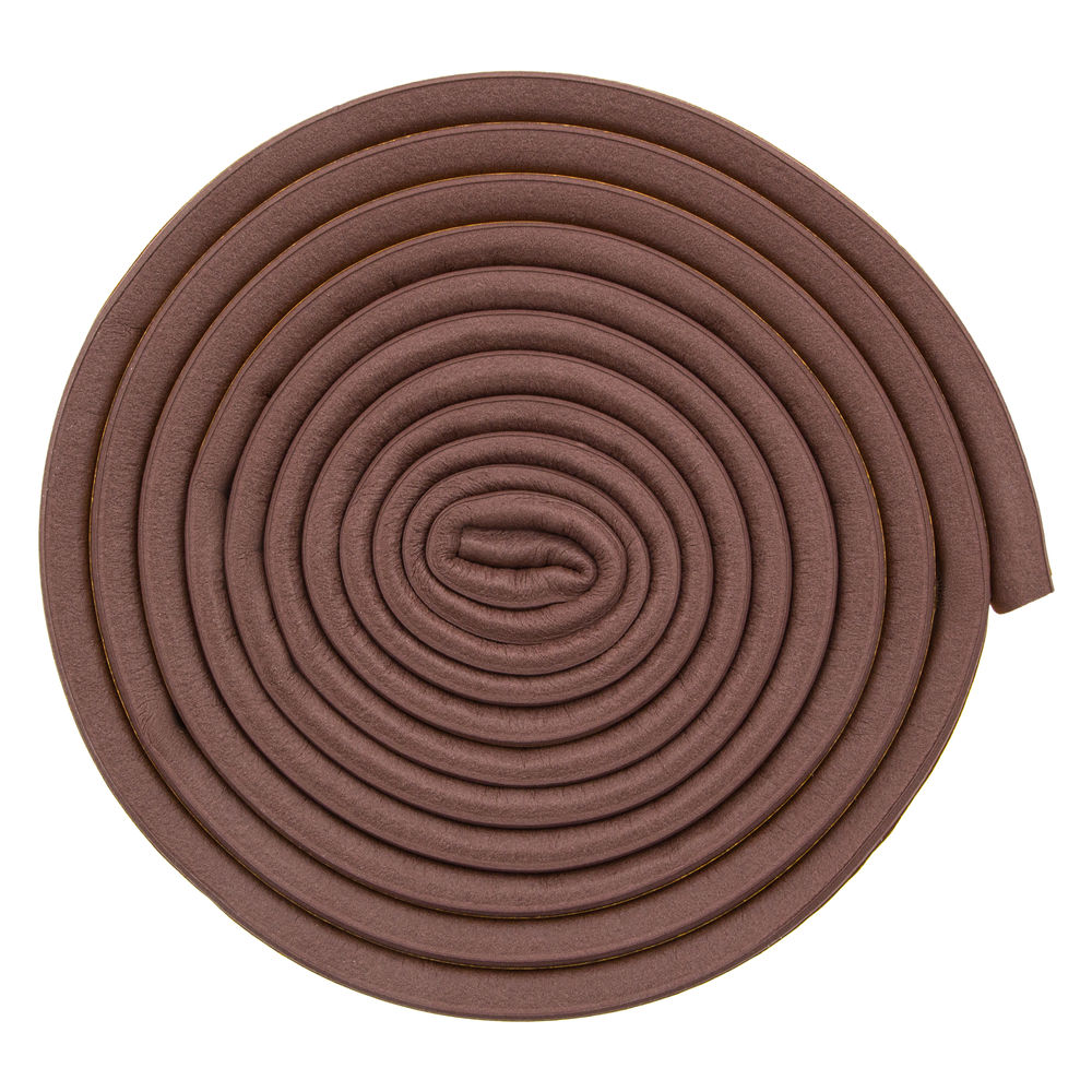 Уплотнитель резиновый, 6 м, профиль D, коричневый Сибртех (88916)