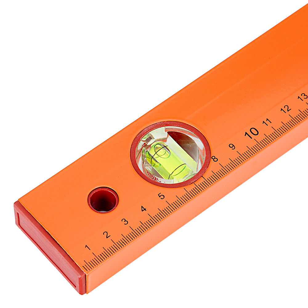 Уровень алюминиевый, 400 мм, 3 глазка, желтый, линейка Sparta (330205)