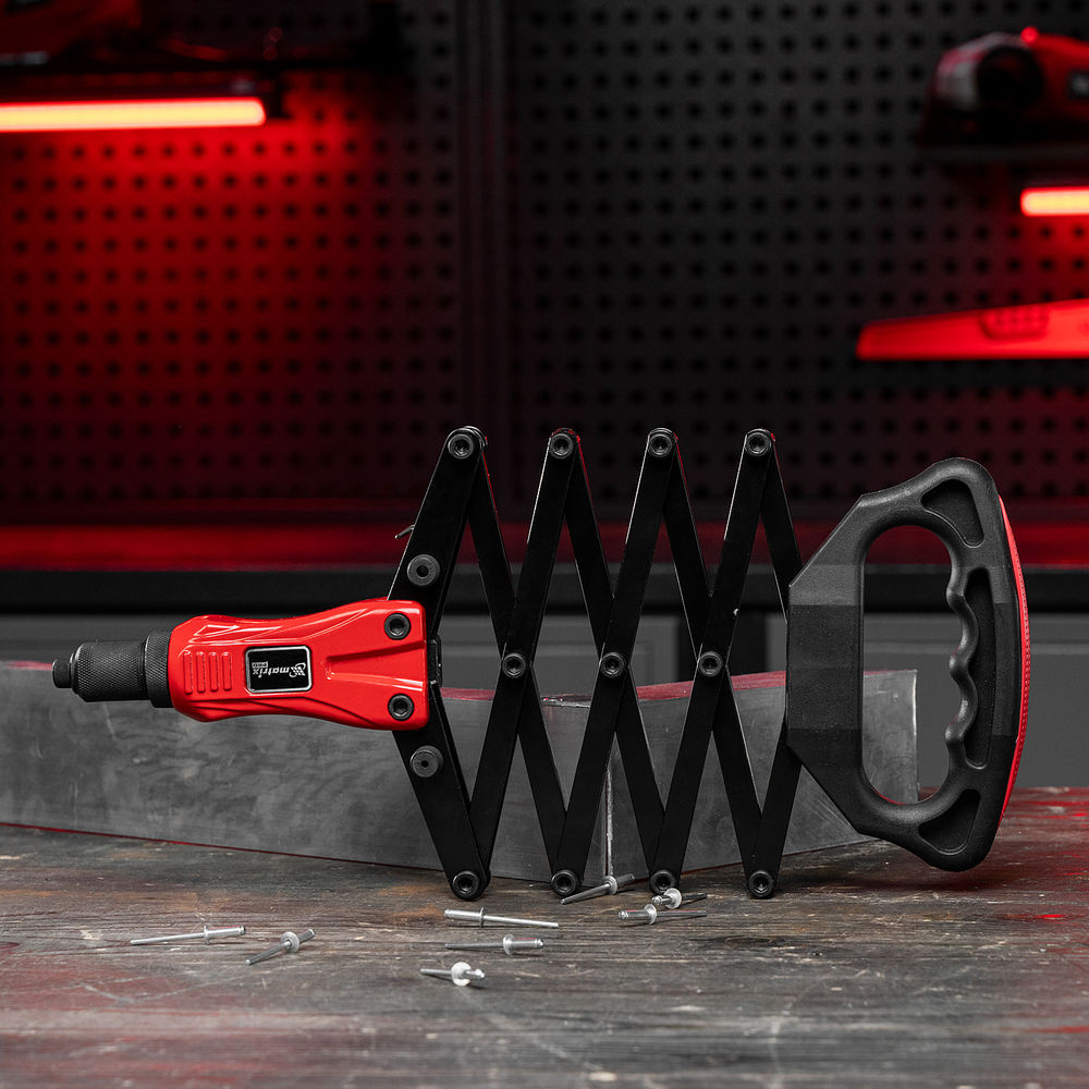 Заклепочник, Гармошка, усиленный, заклепки 2.4-3.2-4.0-4.8-6,4 мм, Pro Matrix (40548)