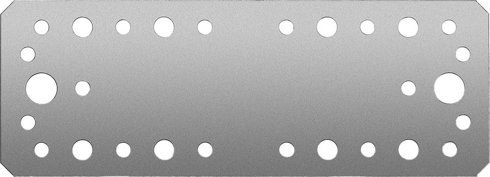 Крепежная пластина КП-2.5, 180 x 65 x 2.5 мм, цинк ЗУБР 31023-180