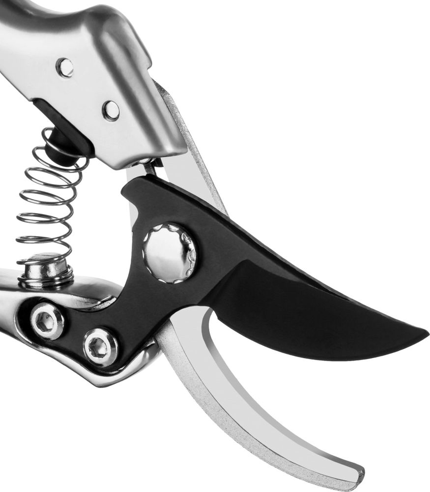 Плоскостной секатор P-21, 210 мм, углеродистая сталь, хромированное покрытие, с алюминиевыми коваными рукоятками, PROLine GRINDA 423421