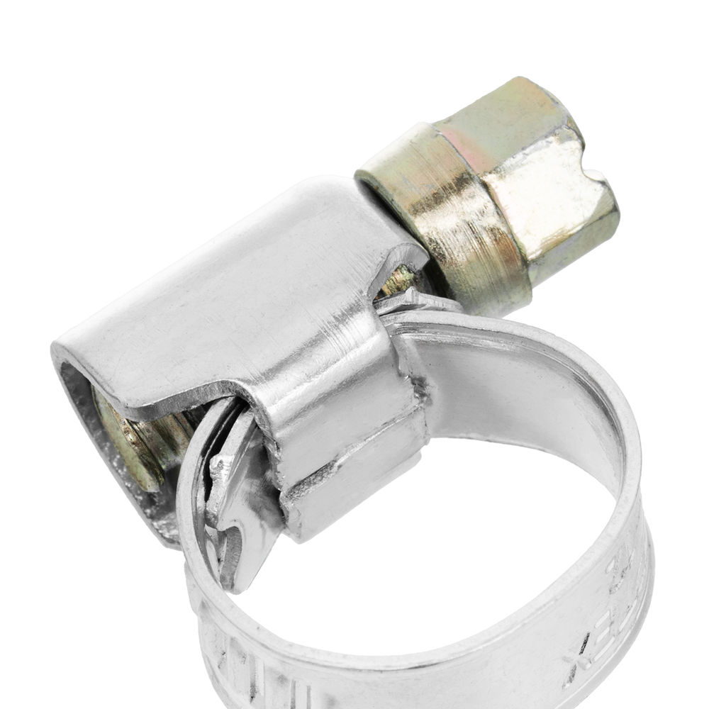 Хомуты металлические, Стандартное болтовое крепление 8-12 мм, 100 штук в упаковке, ширина 9 мм Сибртех (47555)