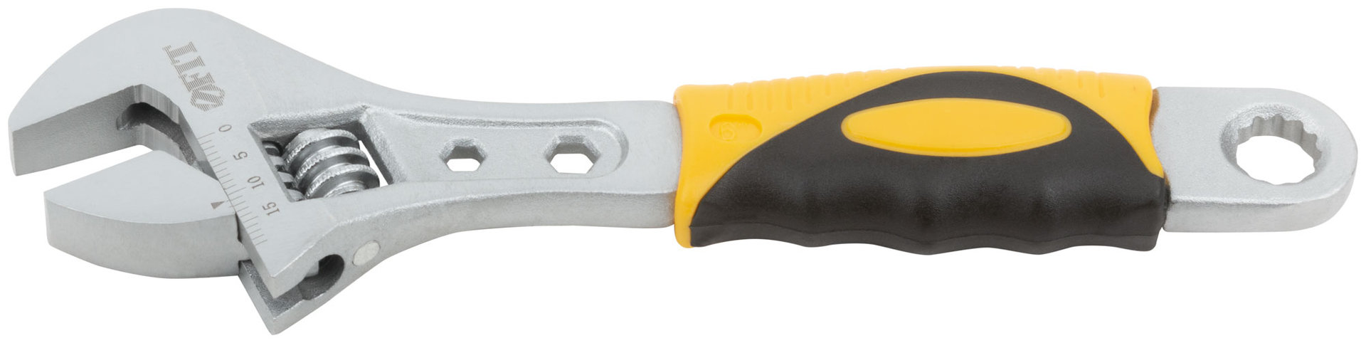 Ключ разводной Классик, шкала, увелич.захват, прорезин.ручка 150 мм ( 21 мм )