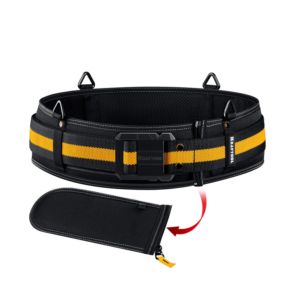 Пояс монтажника 80-122 см для сумок с быстросъёмным креплением FastClip, широкий кушак KB-2 KRAFTOOL 38763