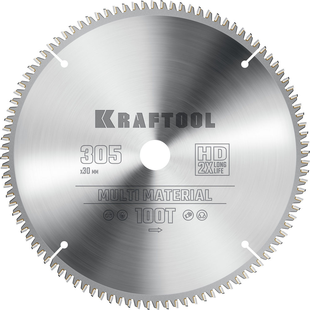 Пильный диск по алюминию Multi Material, 305 х 30 мм, 100Т KRAFTOOL 36953-305-30