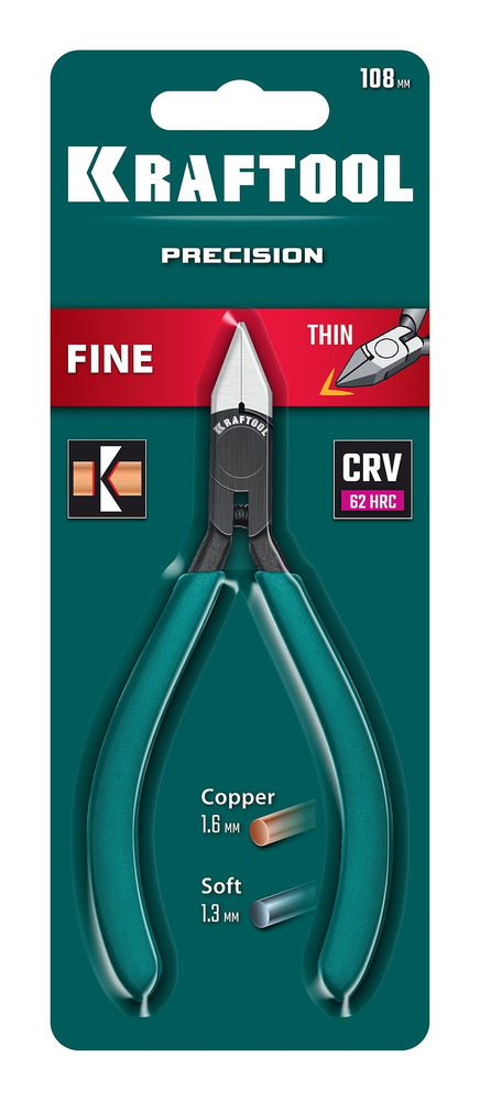 Бокорезы прецизионные чистый рез 108 мм Precision KRAFTOOL 220017-6-10