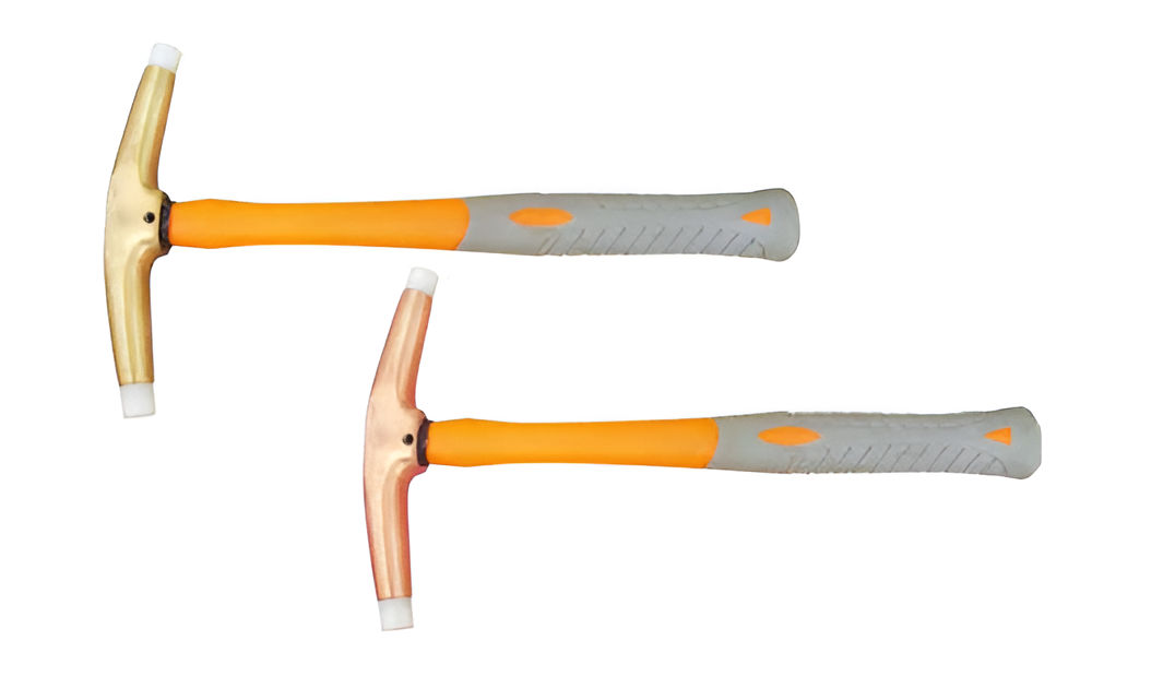 Молоток нейлоновый 420 гр BeCu рукоятка фиберглас искробезопасная 191F-1002, HORTZ