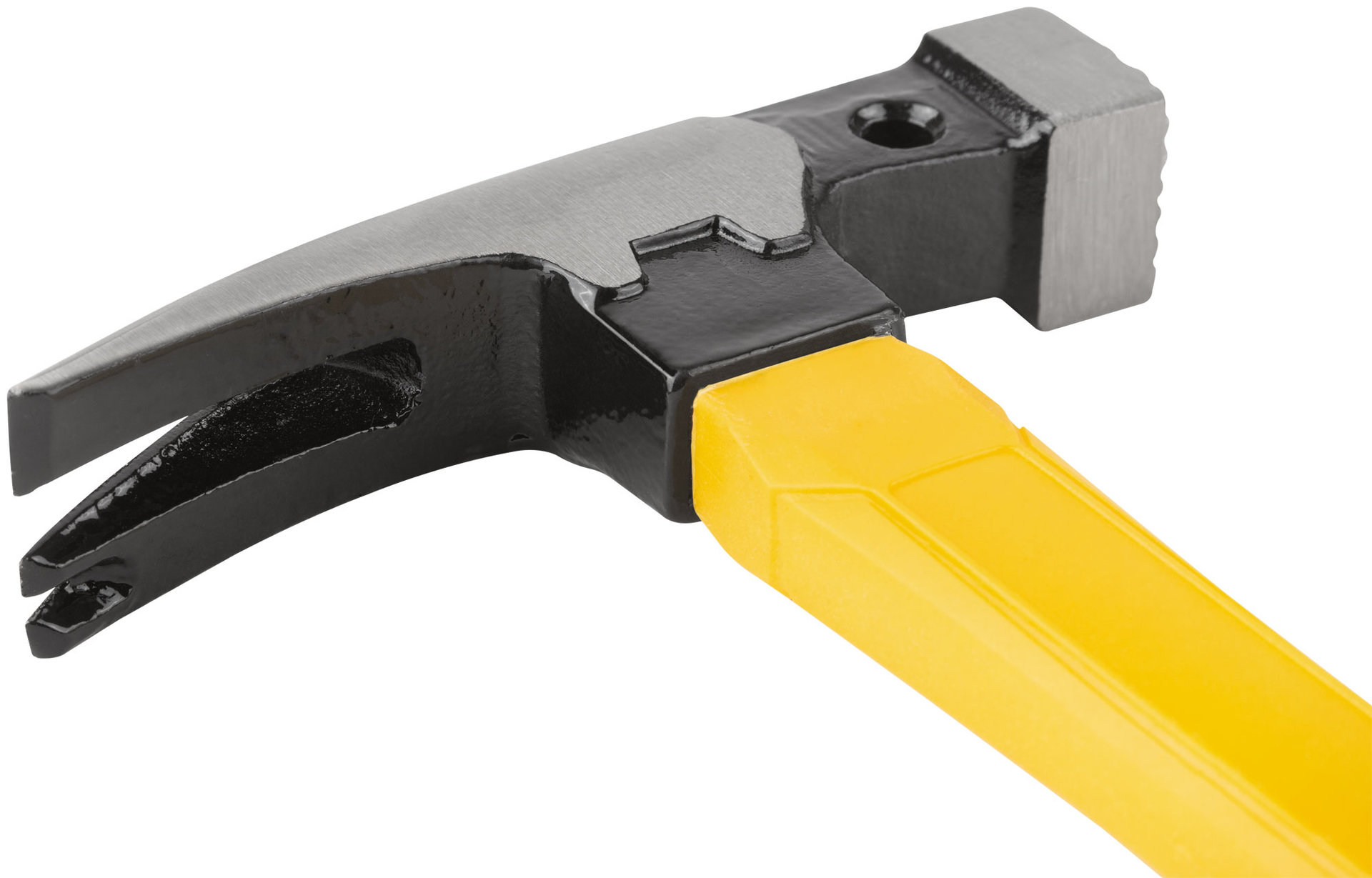 Молоток-гвоздодер, фиберглассовая усиленная удлиненная ручка, дополн. гвоздодер, 27 мм, 370 гр. (44750)