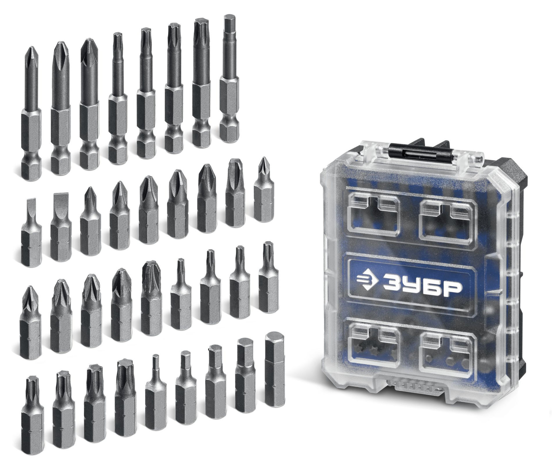 Набор бит система стыковки Z-БОКС 35 предметов ЗУБР Профи Профессионал 26394-H35