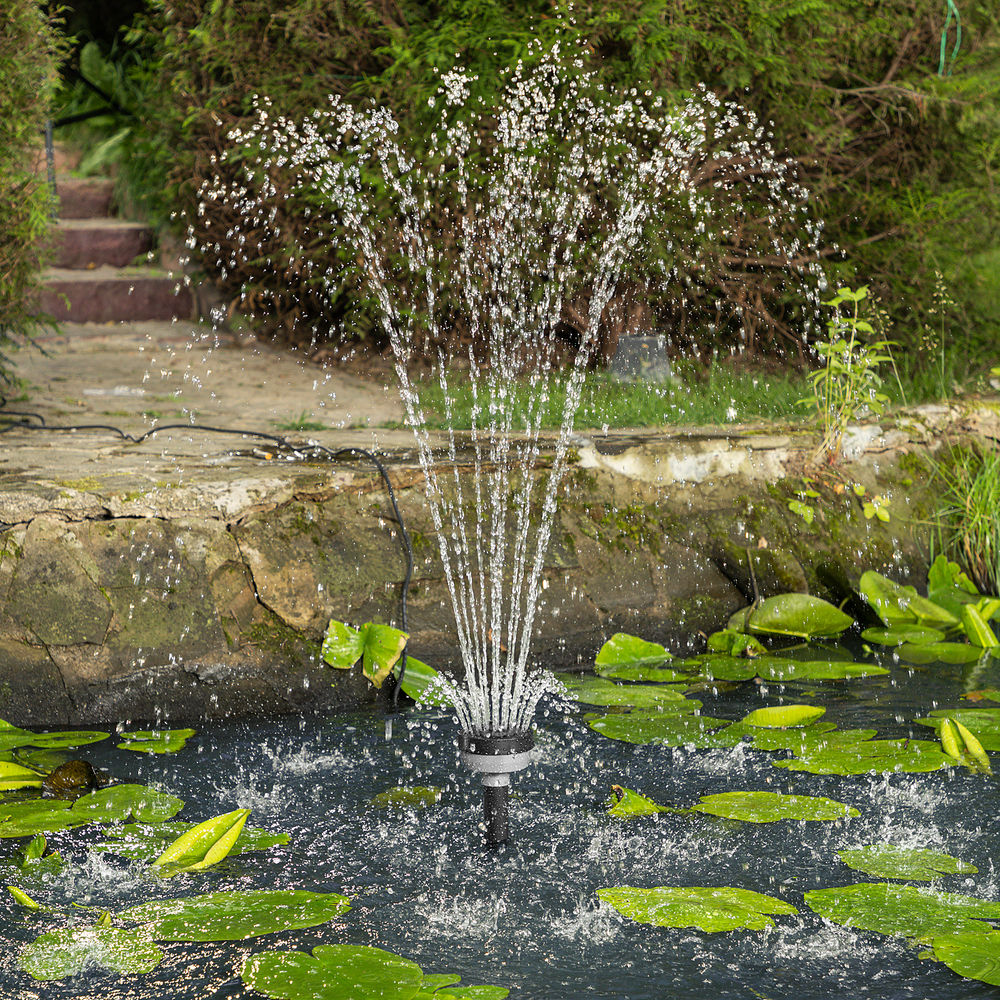 Насос фонтанный FNP90-39, 92 Вт, подъем 3,9 м, 3200 л/ч, колокольчик/каскад/гейзер Denzel (99033)