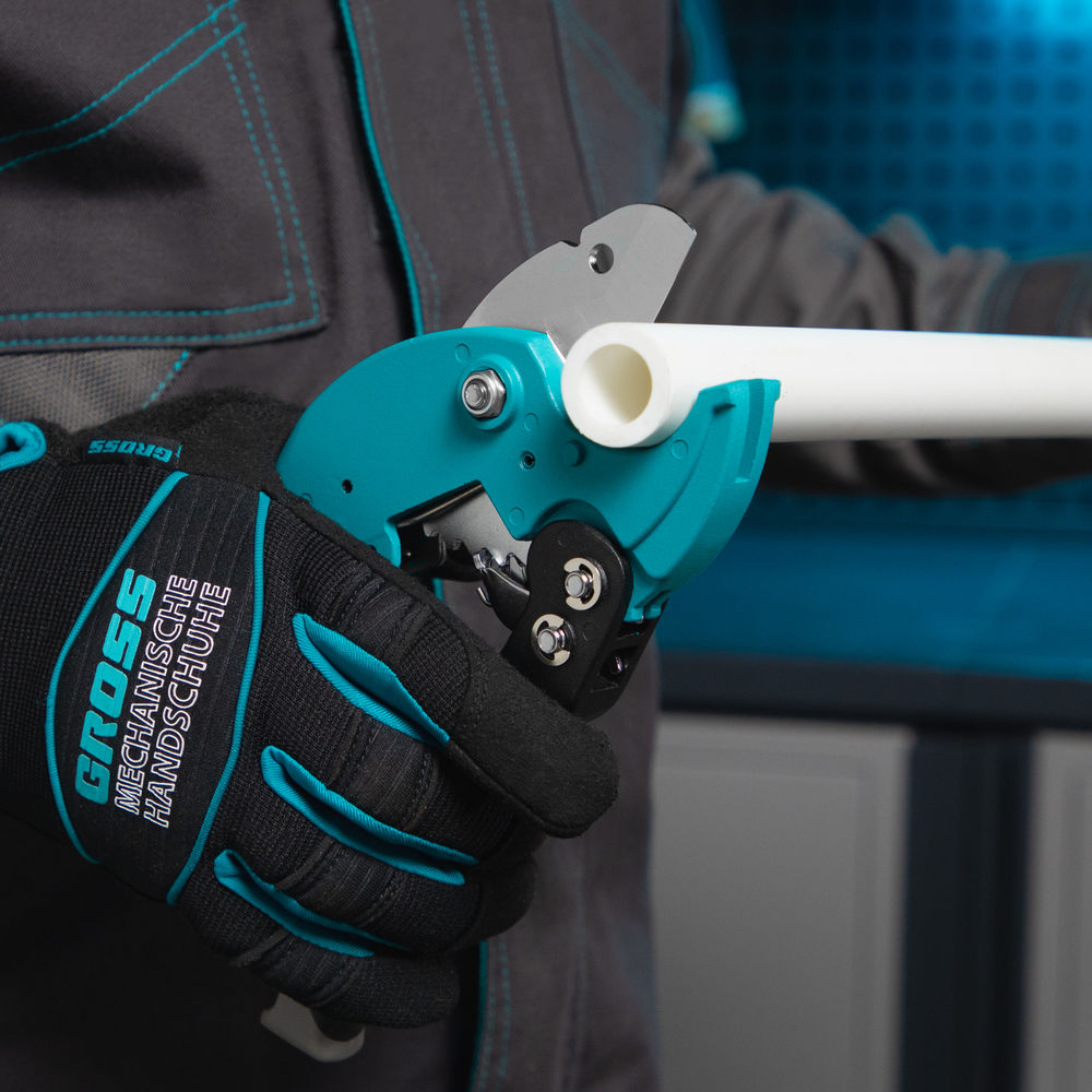 Ножницы для резки изделий из ПВХ, D до 36 мм, двухкомпонентные рукоятки, рабочий стол для плоских изделий Gross (78420)