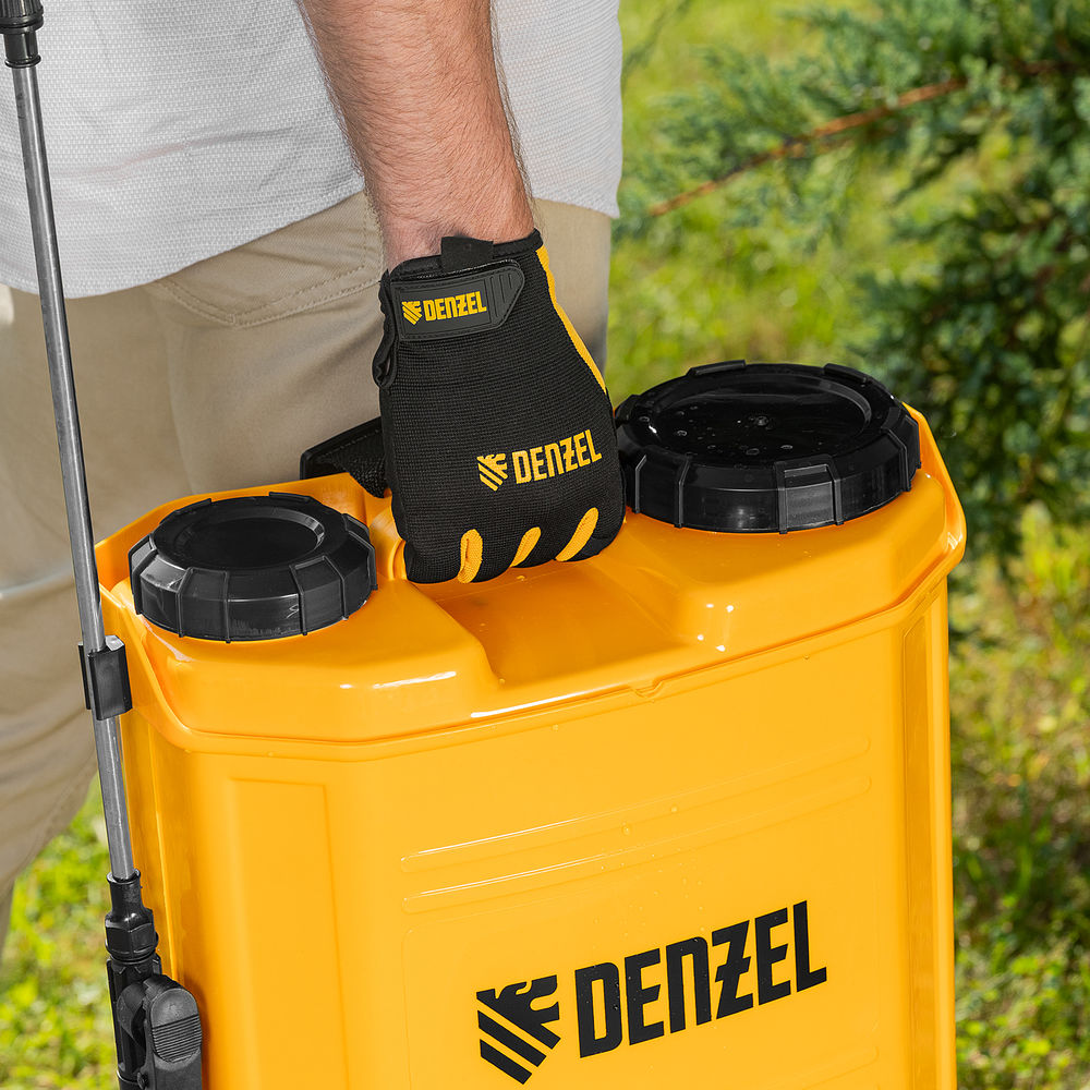 Опрыскиватель ранцевый аккумуляторный D-16LA, 16 л, 12 В, 8 Ач Denzel (64789)