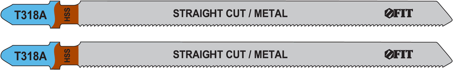 Полотна по металлу, HSS, фрезерованные, волнистые зубья, 132/106/1,2 мм (T318A), 2 шт. (40966)