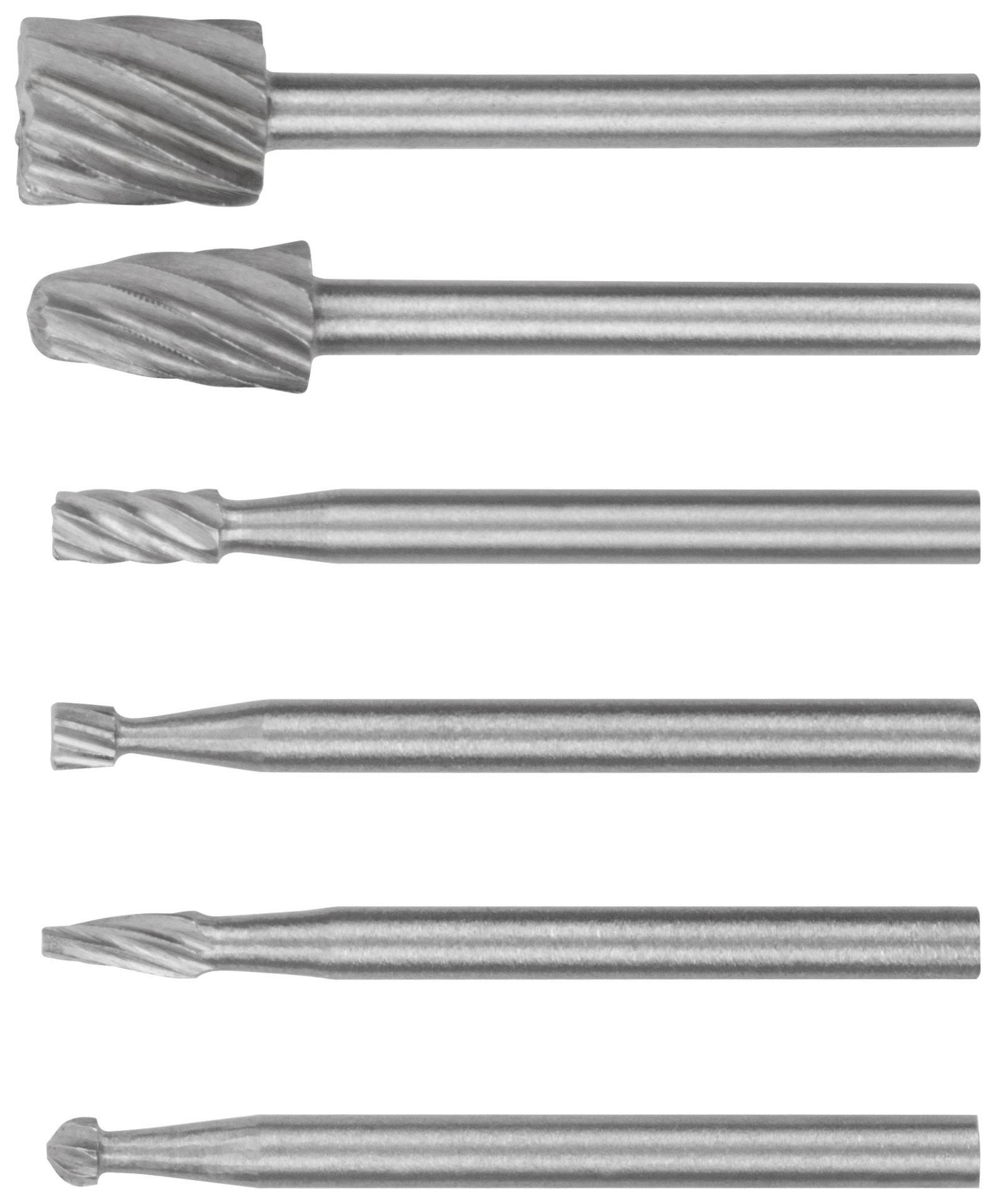 Шарошки-мини стальные по металлу, 6 шт. (36477)