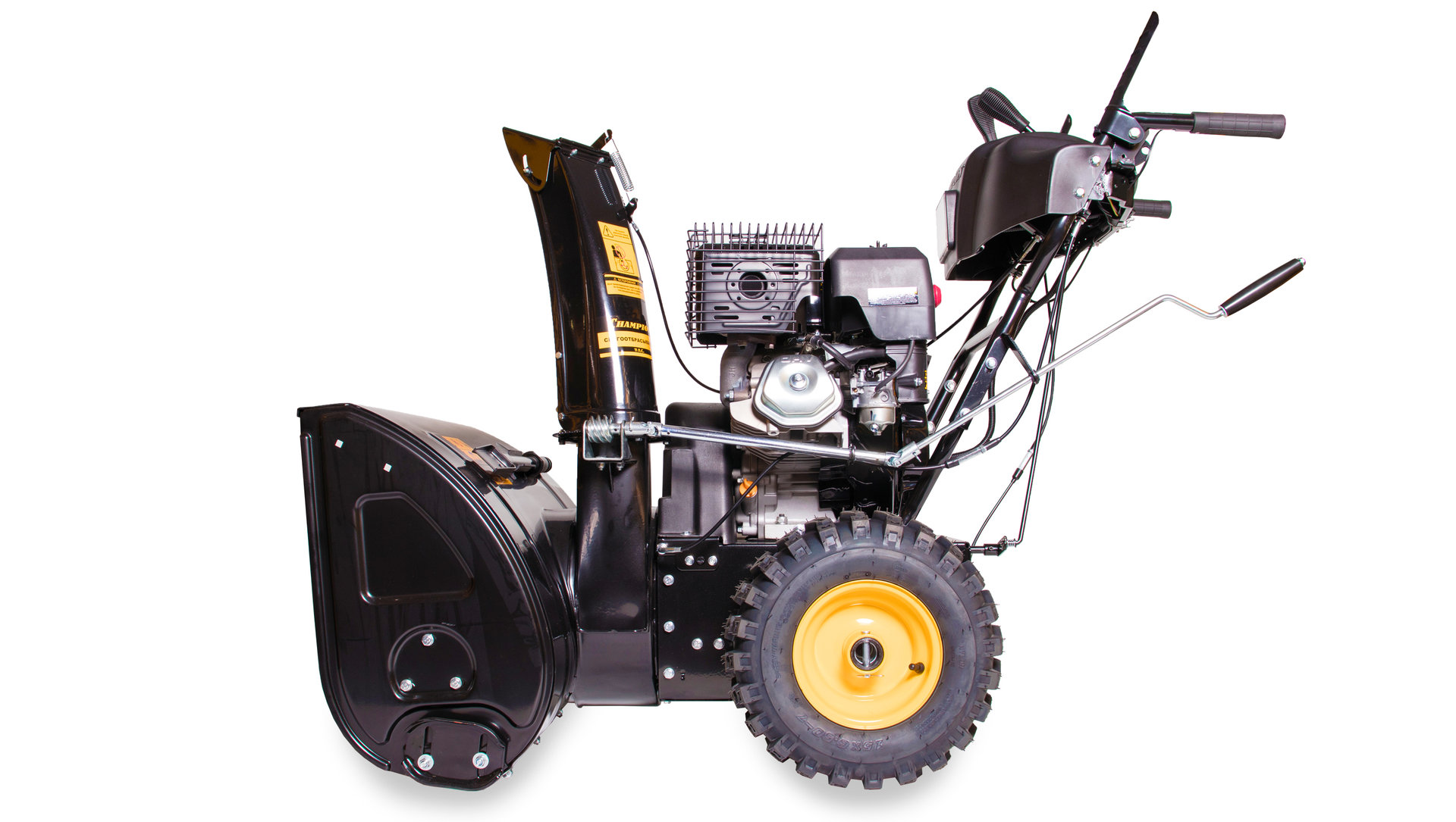 Снегоотбрасыватель CHAMPION ST1170E ( PRO, 11лс70см 6F/2R колеса6,5л 121кг эл.стартер, фара,обогрев (ST1170E)