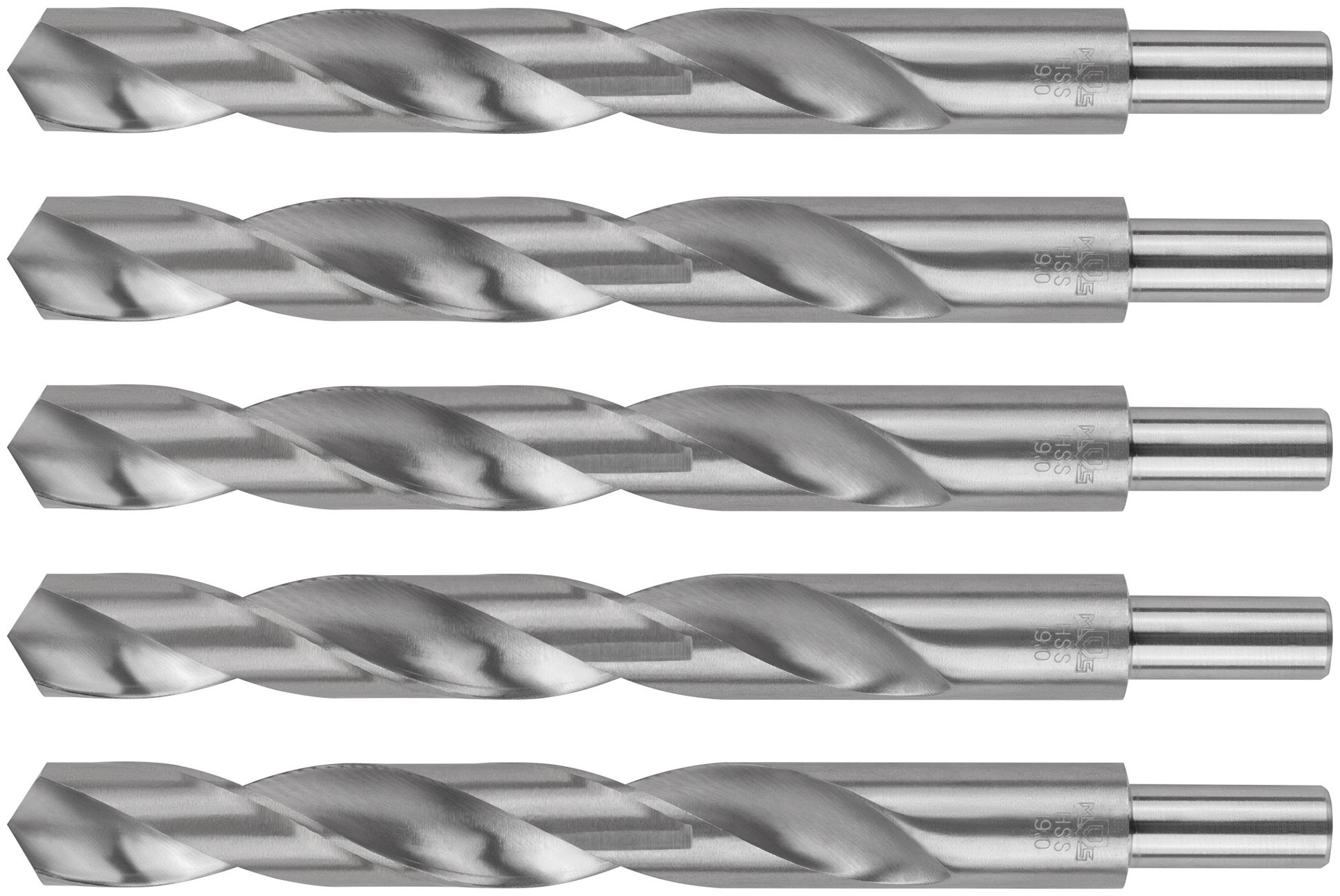 Сверла по металлу HSS, угол заточки 118°, 19,0 x 198 мм, (5 шт.) (35594М)