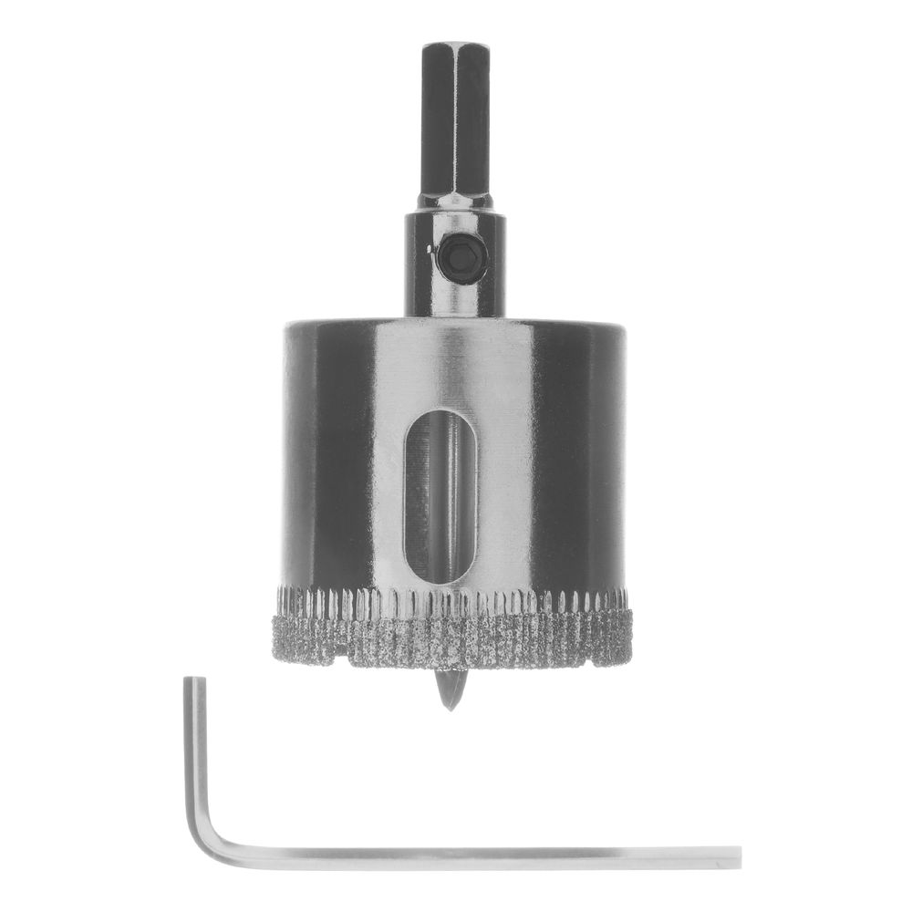 Сверло по керамической плитке и стеклу, 32 х 55 мм, шестигранный хвостовик, с центрующим сверлом Сибртех (72717)