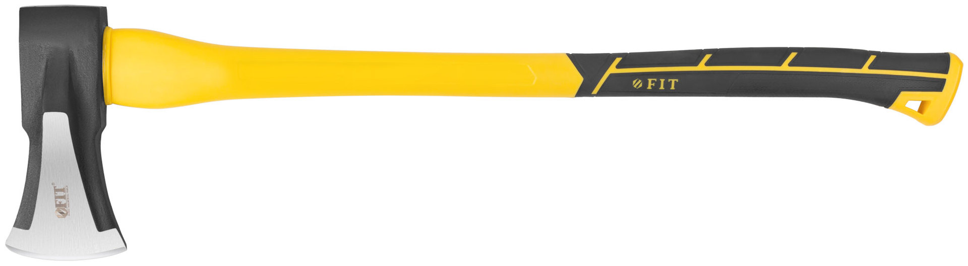 Топор-колун ушастый кованый, фиберглассовая длинная ручка 800 мм, 3000 гр.