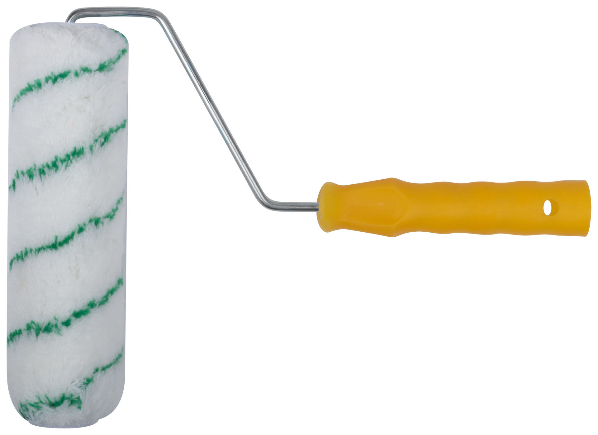 Валик полиакриловый, белый с зеленой полоской, диам. 40/74 мм; ворс 16,8 мм, 230 мм (01874)