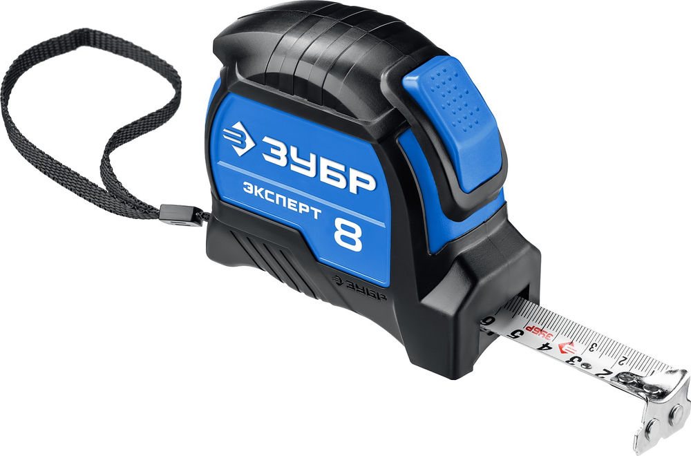 Рулетка с автостопом 8 м х 25 мм Профессионал ЗУБР ЭКСПЕРТ 34057-08-25
