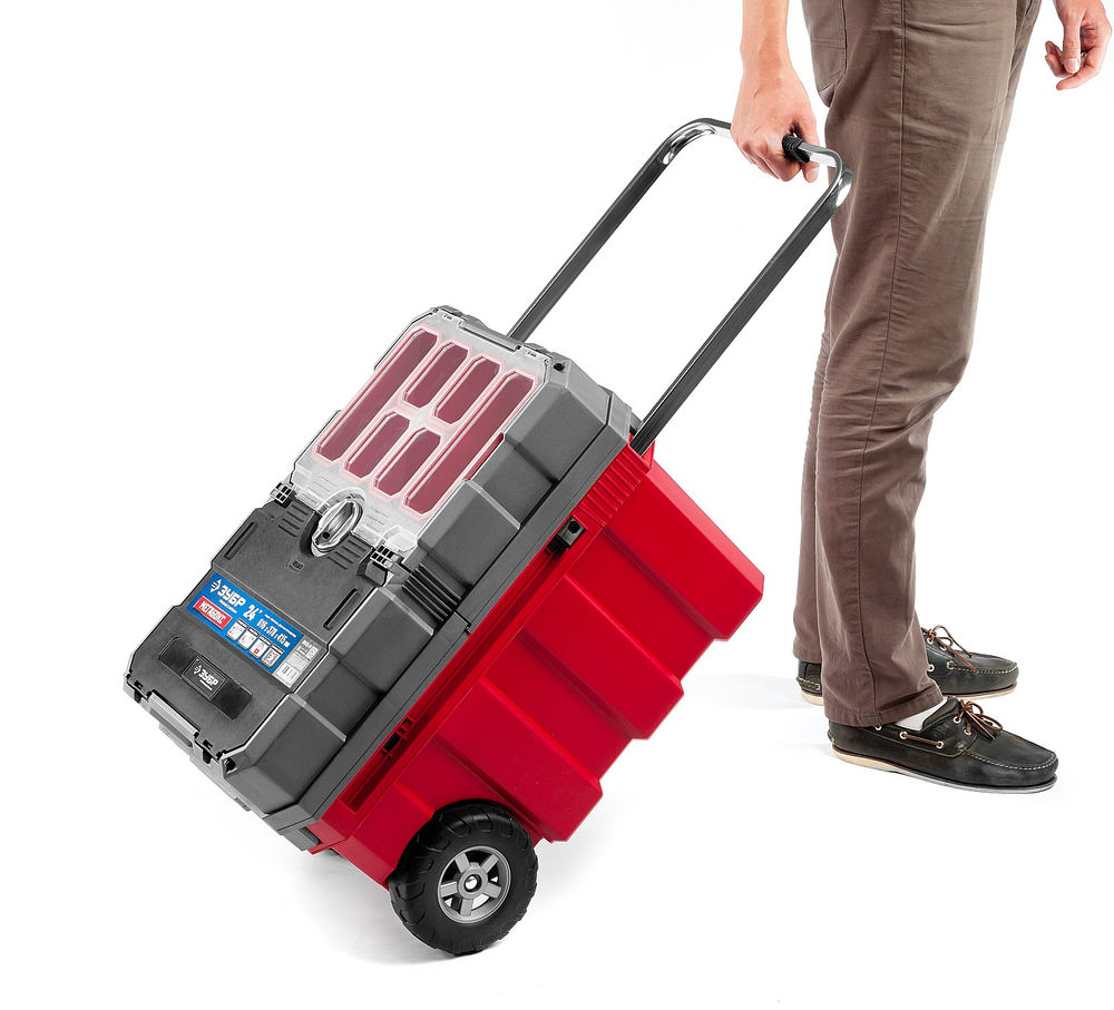 Пластиковый ящик-тележка для инструментов 616 х 378 х 415 мм 24 Профессионал ЗУБР МЕГАБОКС-24 38133-24